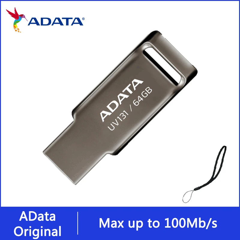 ADATA AUV131 16GB 32GB 64GB القلم محرك السيارة المتكلم المعادن عالية السرعة مشفرة U القرص سلسلة USB فلاش حملة 3.2 للهاتف