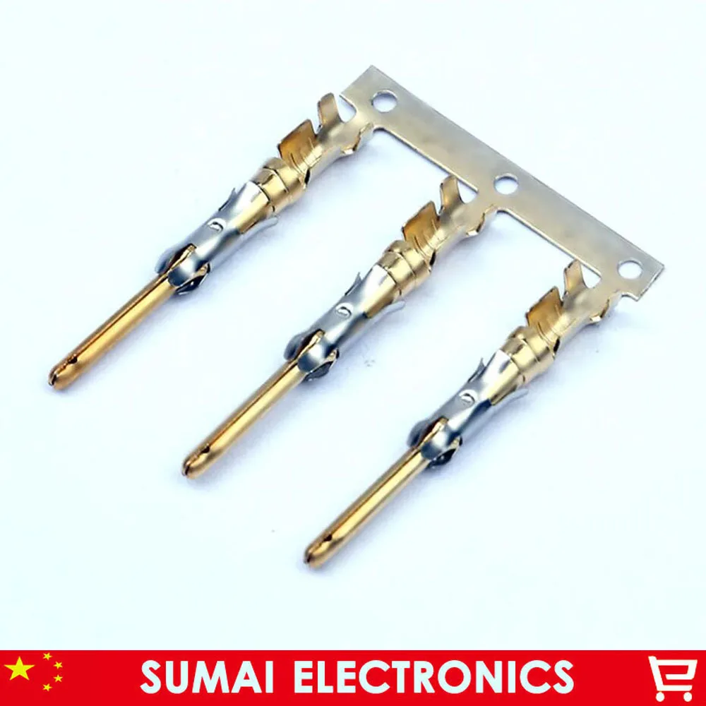 Gold-Plating AMP/TE 66602-1 Male Crimp Terminals, Audio Wire Terminal Pin 66602 For Circular Connector