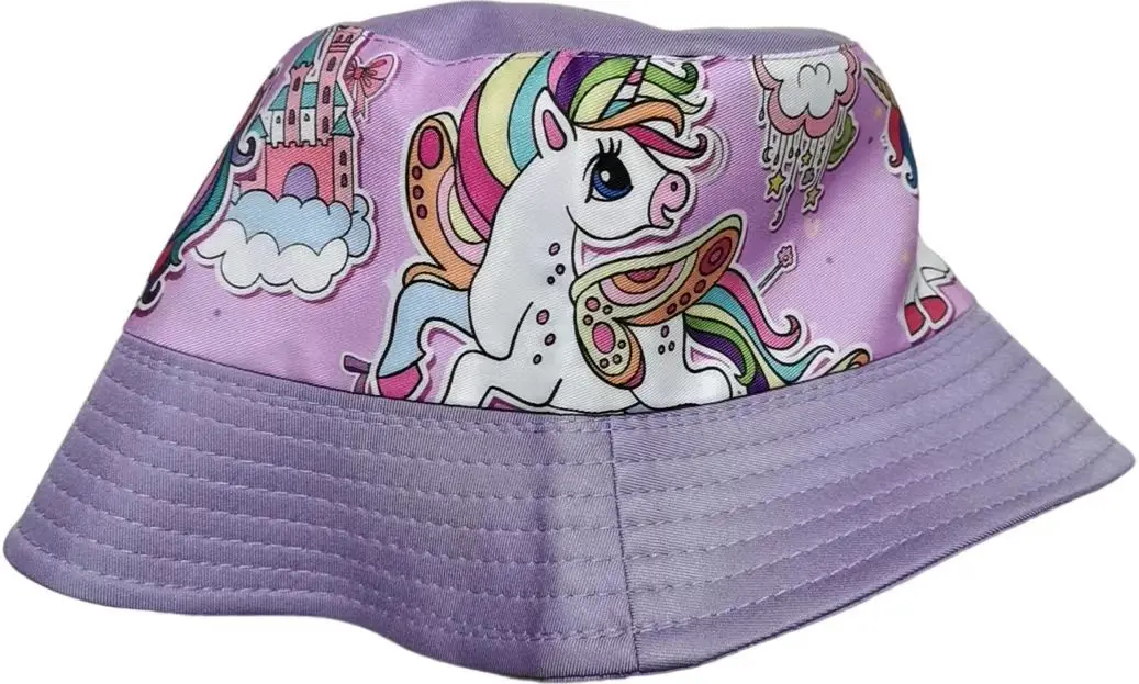 bucket hat for 2-6 years unicorn rianbow fashion hats cap girls summer sun fishman hat cap for girls kids