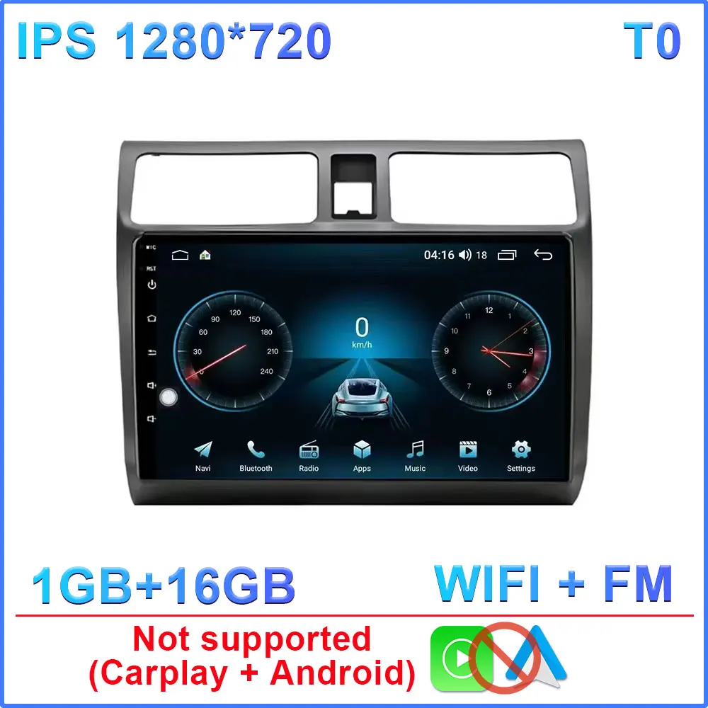 Android 14 Autoradio Voor Suzuki Swift 2003-2006 2007 2008 2009 2010 Multimedia Speler Stereo Carplay AUTO Head Unit WIFI 4G BT