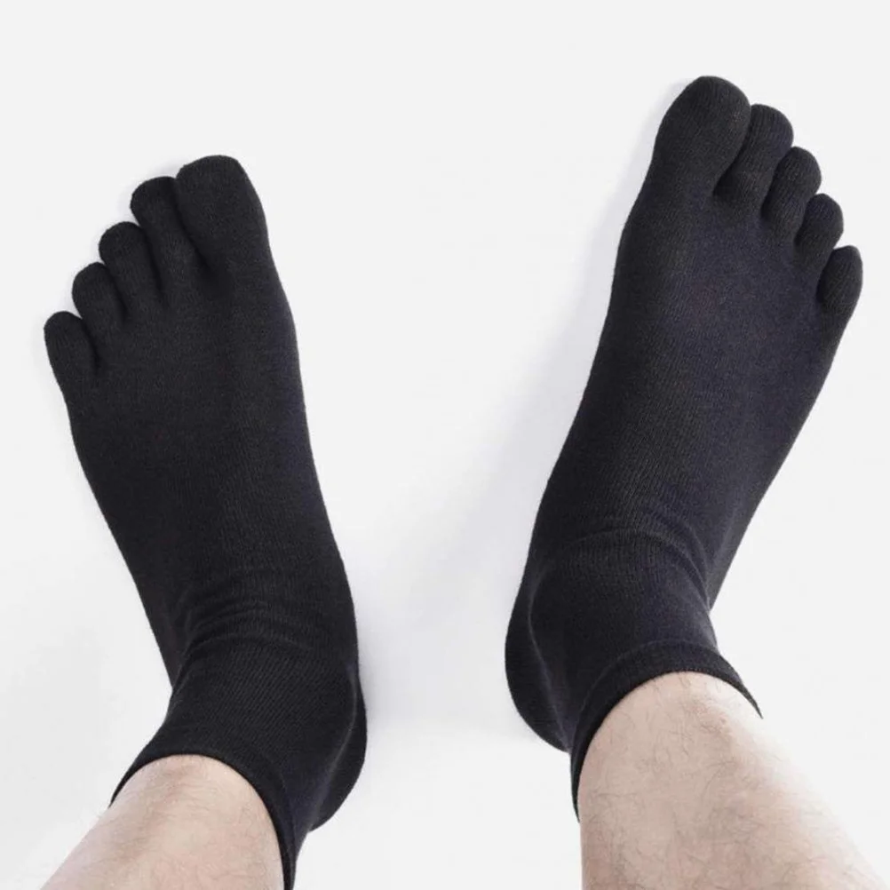 

5Pairs Odor Control Finger Socks Cotton Athletic Running Absorbent Sweat Toe Socks Five-Finger Toe Sock