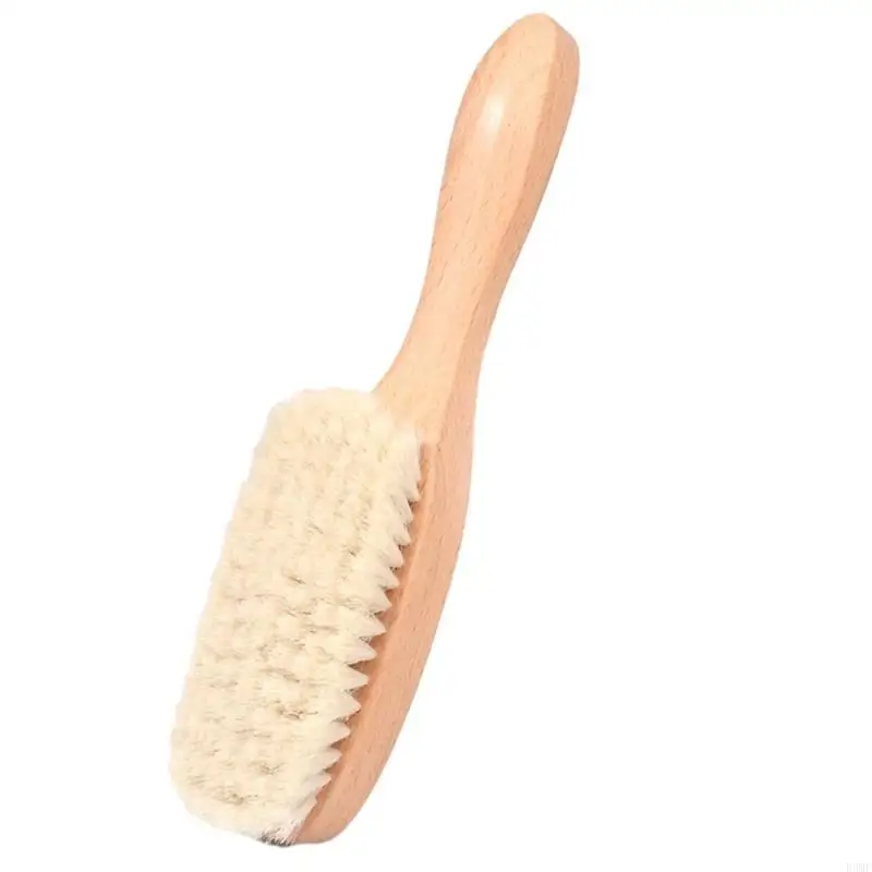 

R3MF Barber Fade Brush Hair Cutting Neck Duster Brush Cleaning Brush Professional Man Beard Brush with Wooden Handle Gift