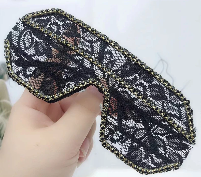 Ein Stück Floral Spitze Sonnenbrille Frauen Punk Großen Rahmen Diamant Sonnenbrille Weibliche Flache Top Strass Outdoor Fashion Brillen – Detail 6