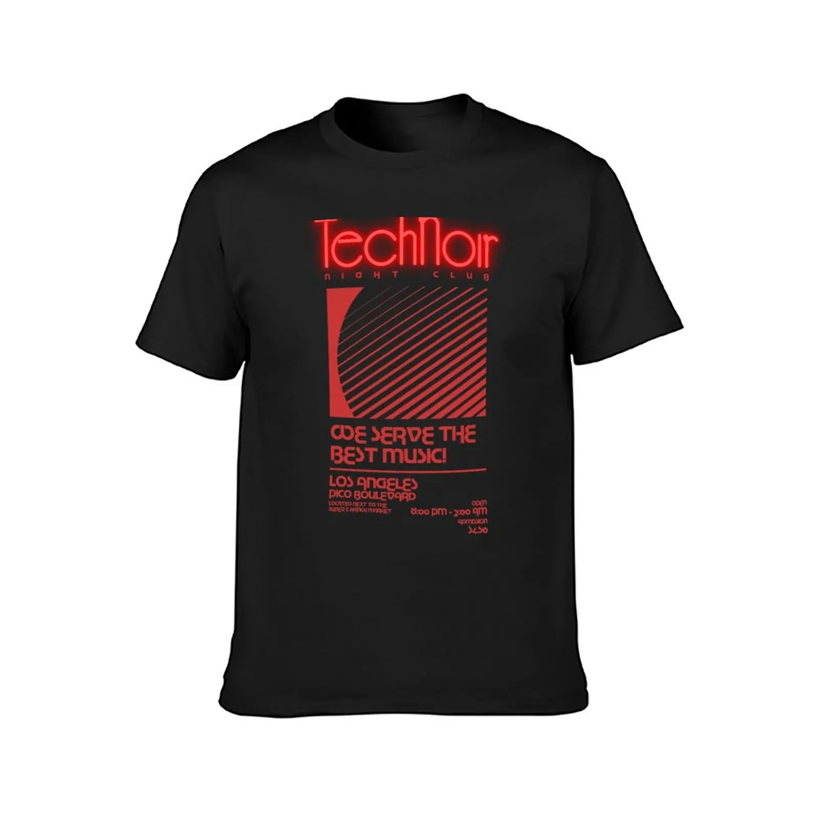 Retro 80s Technoir Nightclub Poster from the Terminator Movie T-Shirt for a boy quick-drying black t-shirts for men