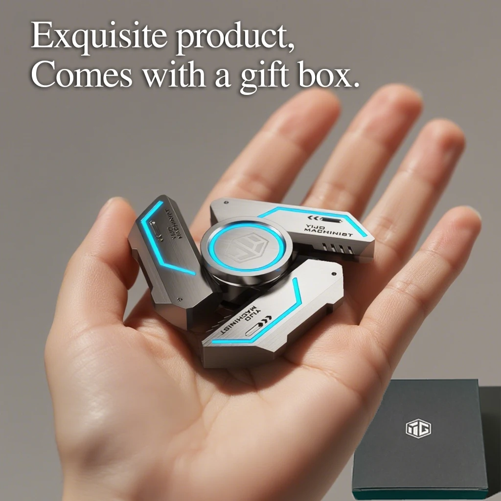 Fidget Spinner en métal, roulements silencieux qui brillent dans la nuit, jouet anti-Stress pour enfants et adultes, cadeau cool pour soulager l'anxiété