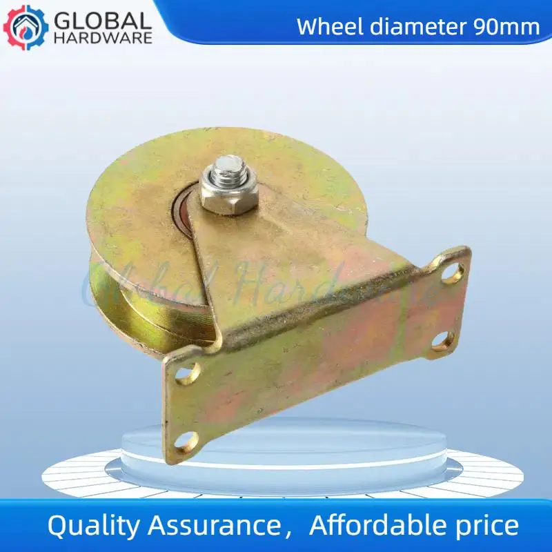 U-Shaped Bearing Groove Triangle Wheel Pulley – 90MM Heavy Duty for Movable Door Guide