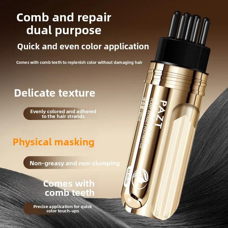 

One-time Hair Dye Touch Up Pen, Portable Hair Color Concealer, Waterproof Long Lasting Non-fade Temporary Hair Makeup Tool