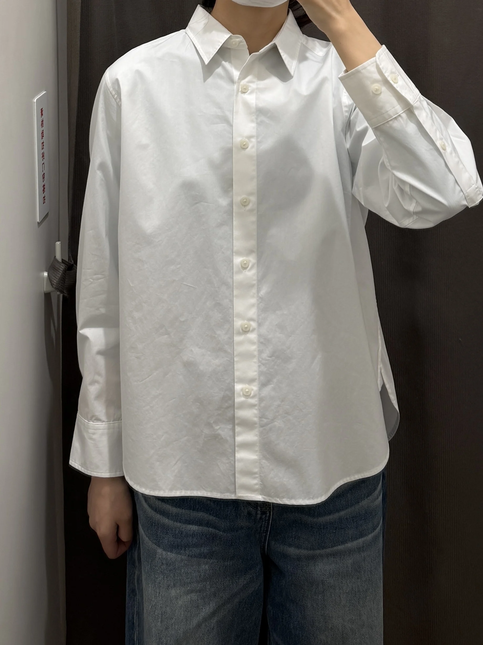 

Women's Casual Cotton Long Sve irt Pure Cotton Breathable Comfortable A-Line Top for Commuting And Formal Ocns