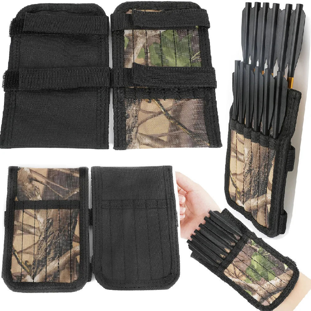 

Archery Arrow Quiver Single/Double Layer Can Hold 6/12pcs Arrows for Crossbow Hunting Shooting Hand-held Arrow Bag L/R Hand