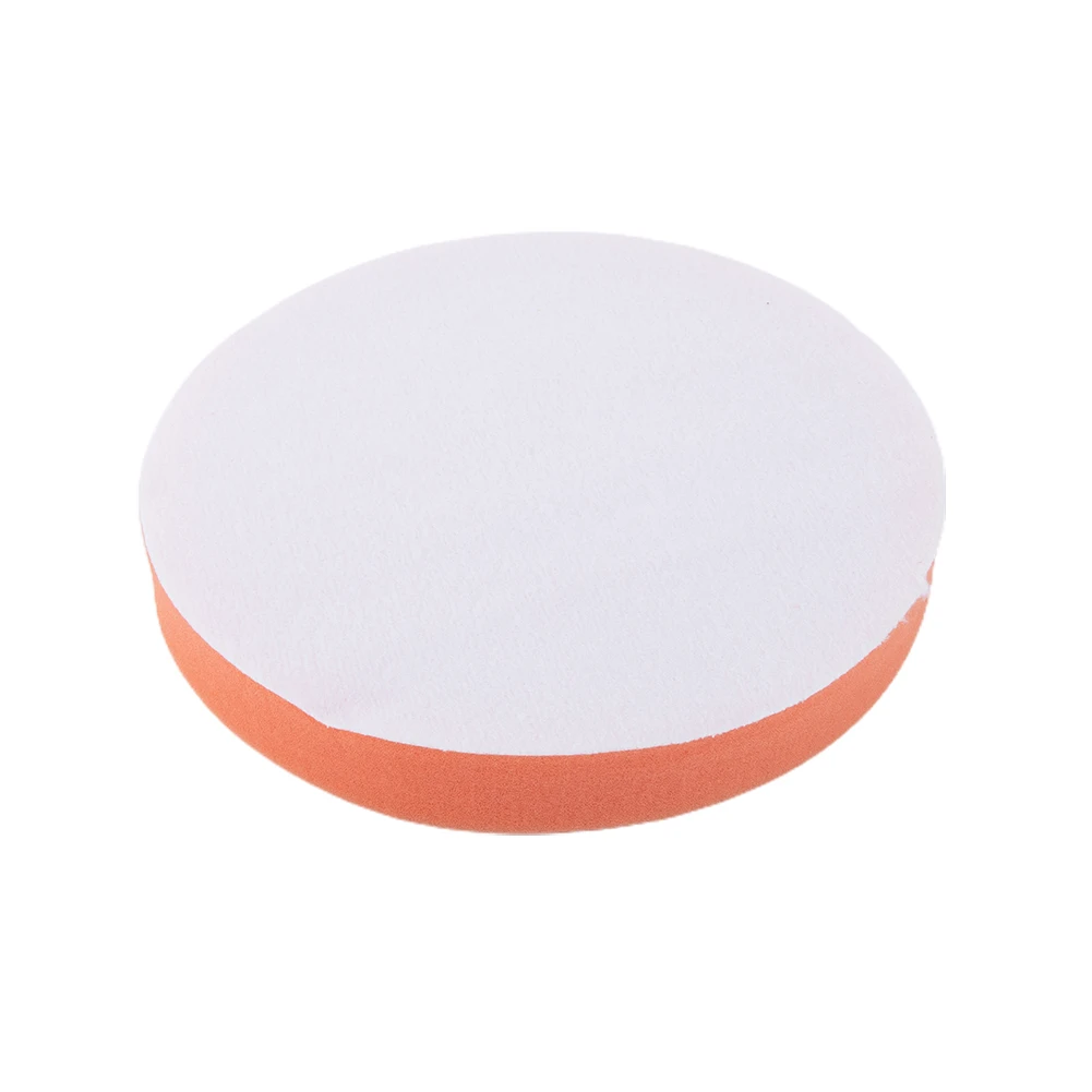 1 X 180mm 7inch Flat Sponge Polishing Buffing Pad For Car Clean Waxing Paint Care Sponge Orange Automotive Care Buffing Pads