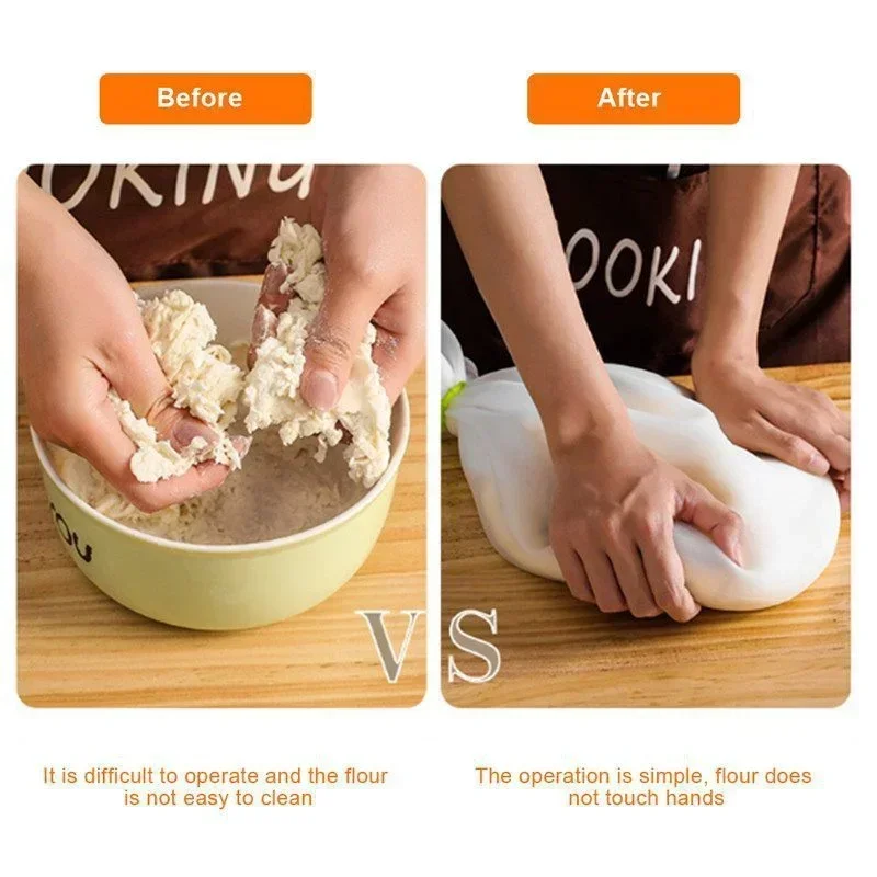 Food grade kitchen silicone mixing bag Thickened non-stick kneading bag, baking wake up kneading bag,Suitable for kitchen baking