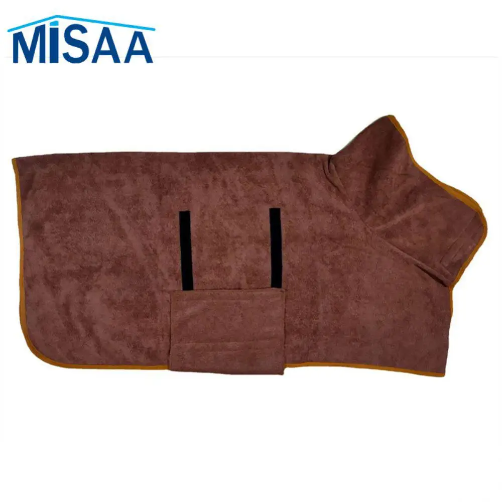 Pet Drying Coat Adjustable Fast Microfiber Dog Accessories Dog Bathrobe Absorbent Pet Beach Towel