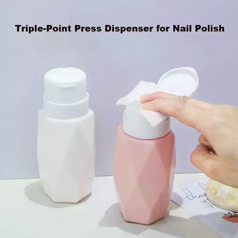 زجاجة ضغط طلاء الأظافر، مزيل مياه التنظيف، قفل دوار، زجاجة ضغط قابلة لإعادة الاستخدام، زجاجة فارغة، منظف محمول لصالونات الأظافر #2