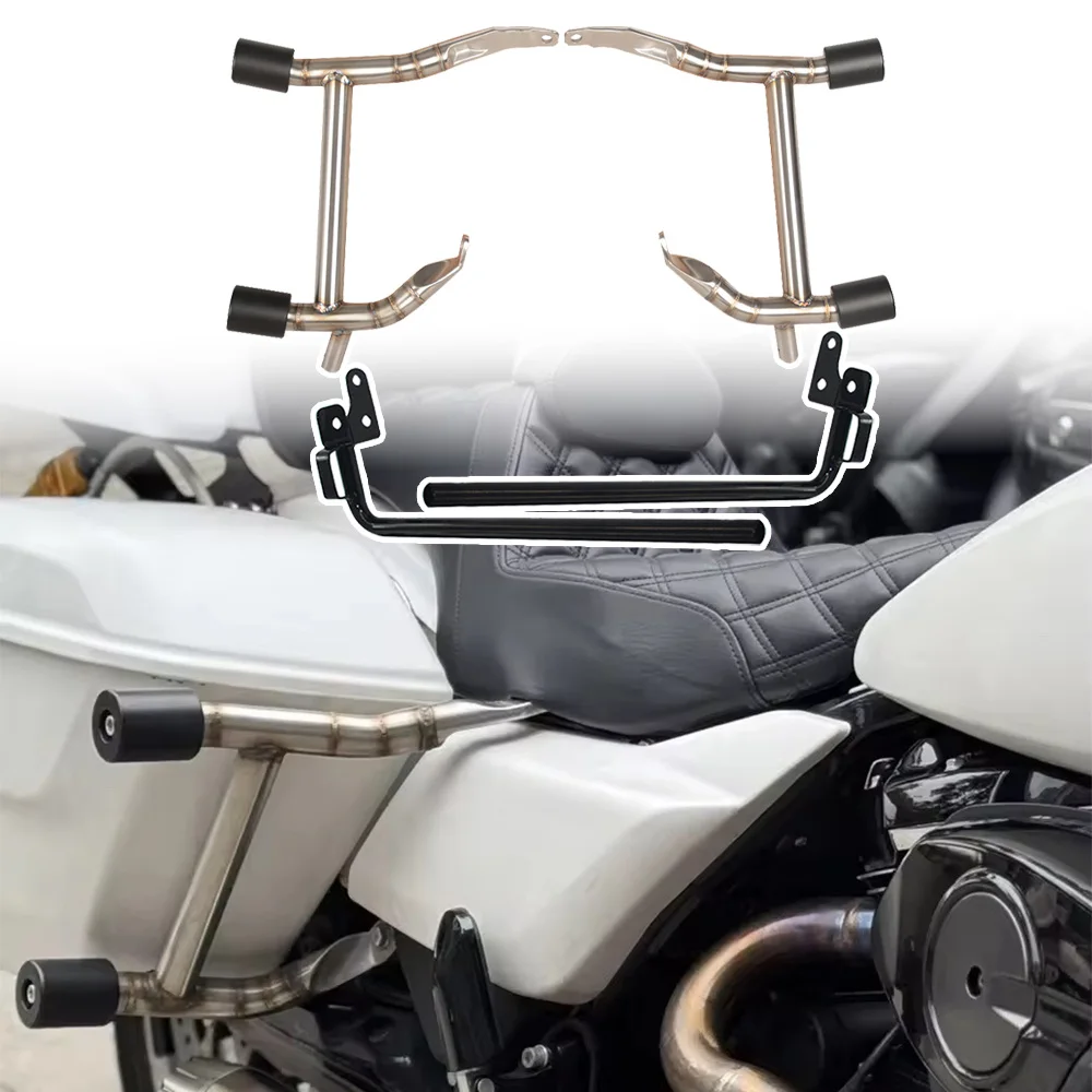 

Motorcycle Stainless Steel Rear Performance Bagger Saddlebag Guard Crash Bar for Harley Street Road Glide Touring 2014-2025