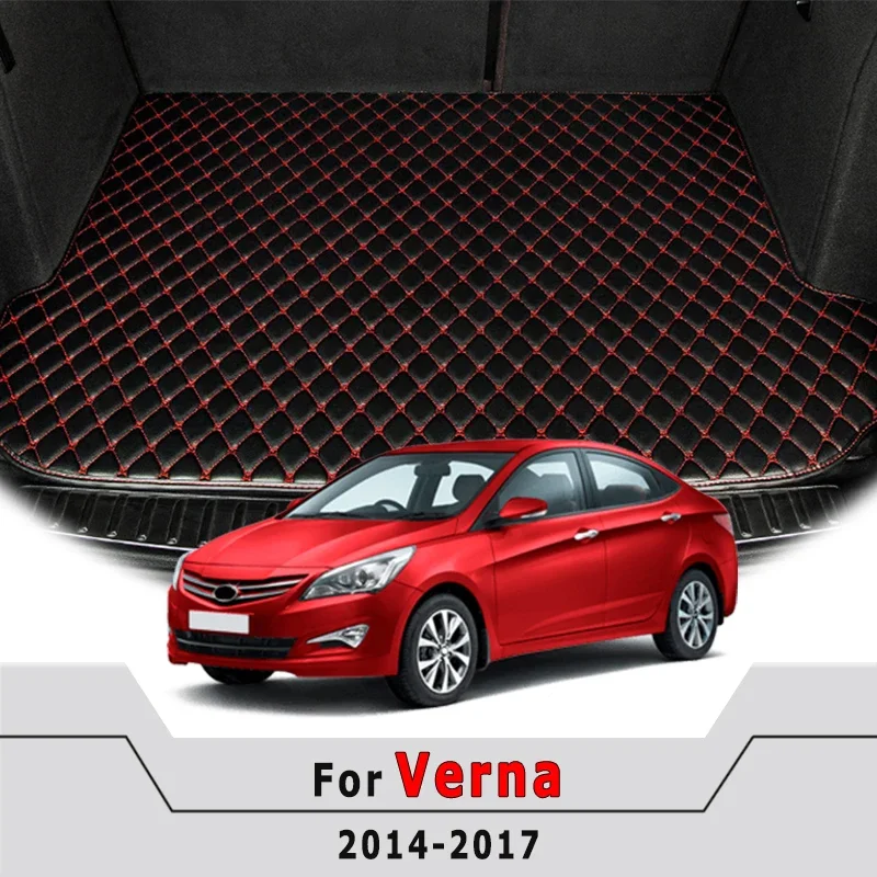 

Car Trunk Mats For Hyundai Verna 2014 2015 2016 2017 Covers Cargo Liner Carpet Auto Interior Accessories Vehicle Waterproof