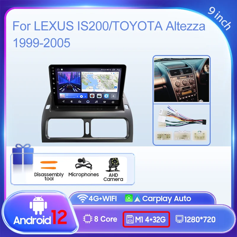 Voor LEXUS IS200/TOYOTA Altezza 1999-2005 Auto DVD Frame Fascia Adapter Stereo Radio Audio Dash Hoofd navigatie Harnas Panel Kit
