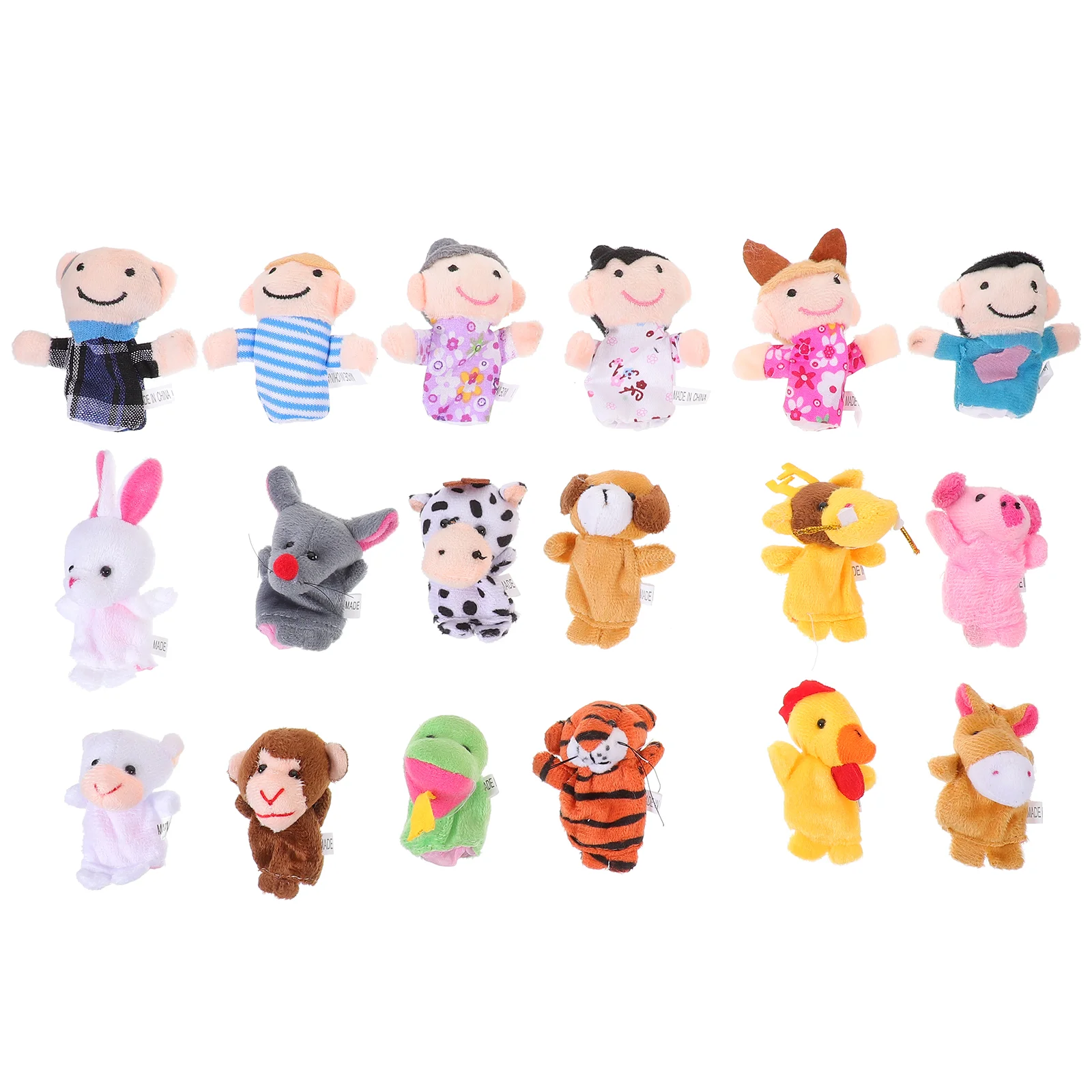 18 Pcs Infant Toys Baby Educational Hand Puppet Story Time Finger Puppets Play House Accessories Child