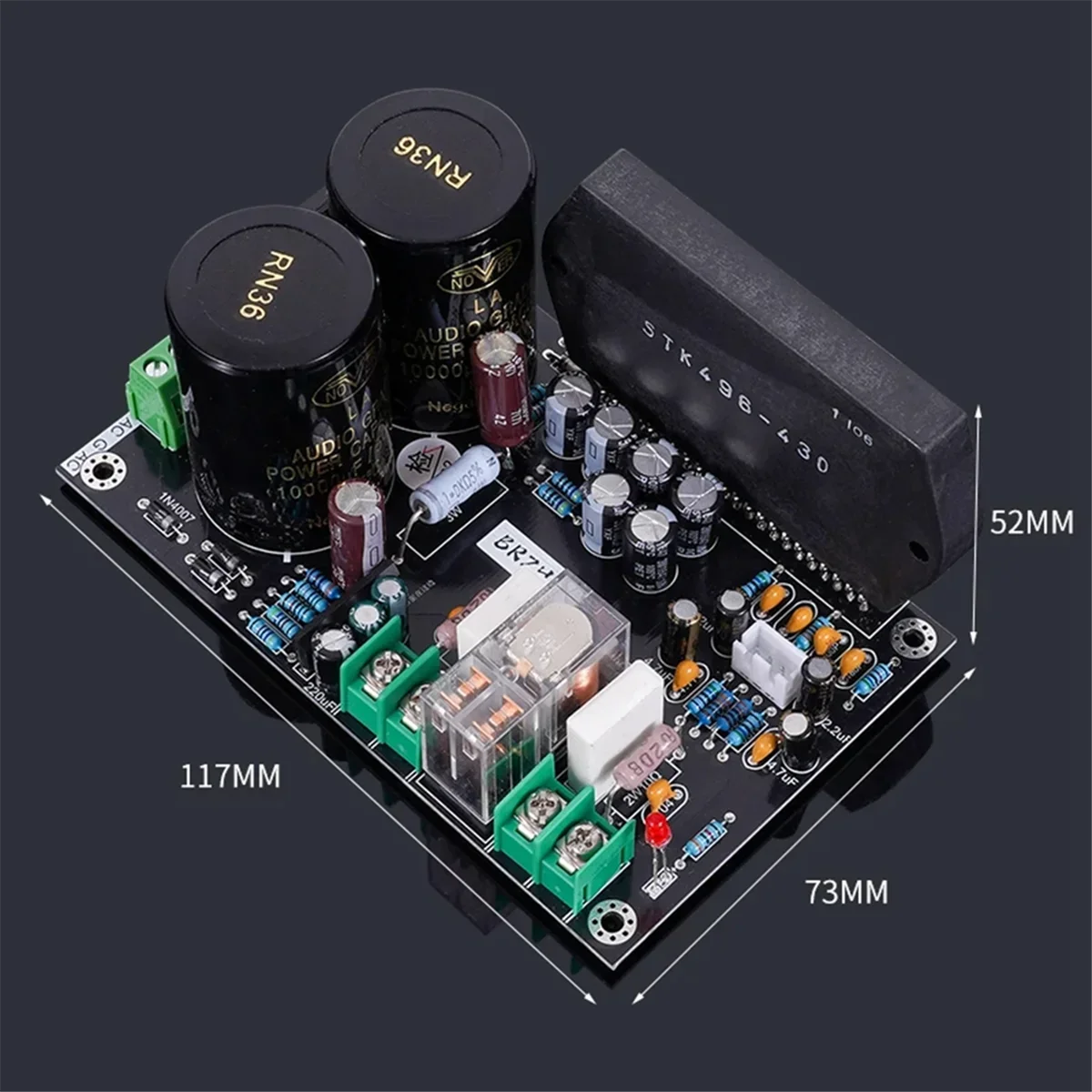 B-M HIFI Thick Film STK496-430 300W Digital Power Amplifier Board 150Wx2 Stereo Audio Amplifier Moudle AC 35V