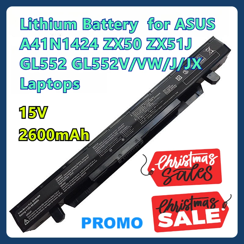 

Литиевая батарея для ноутбуков ASUS A41N1424 ZX50 ZX51J GL552 GL552V/VW/J/JX