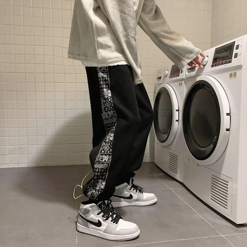 Men Casual Pants Harajuku All-match Trousers Pantalones Handsome Fashion Japanese Cool Teens Personality Kpop Stylish Ins Chic