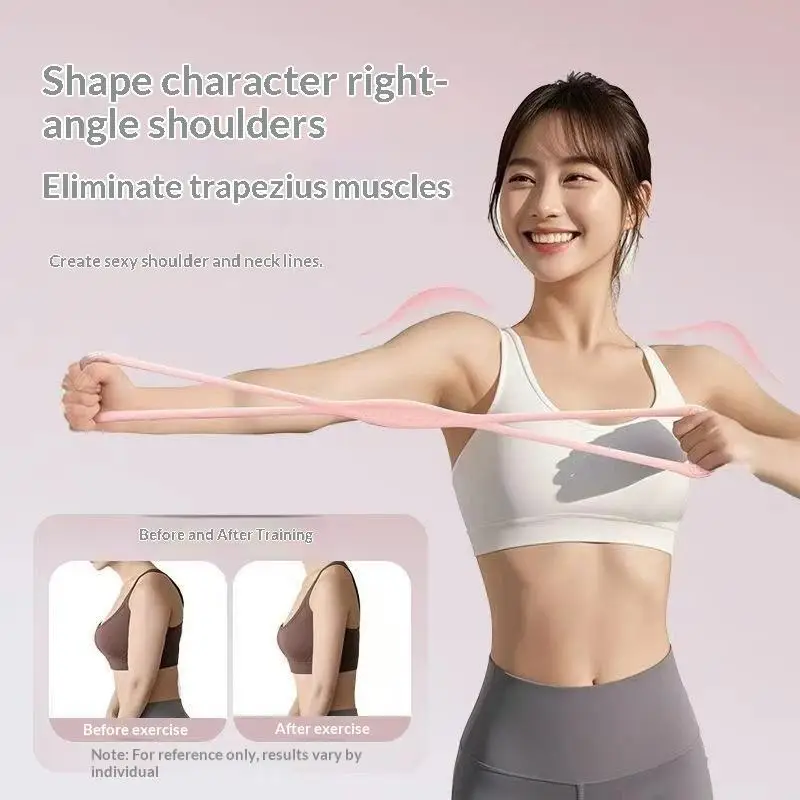 Silicone Figure 8 Resistance Bands Various Tension Levels For Yoga Home Training Back Shoulder Shaping