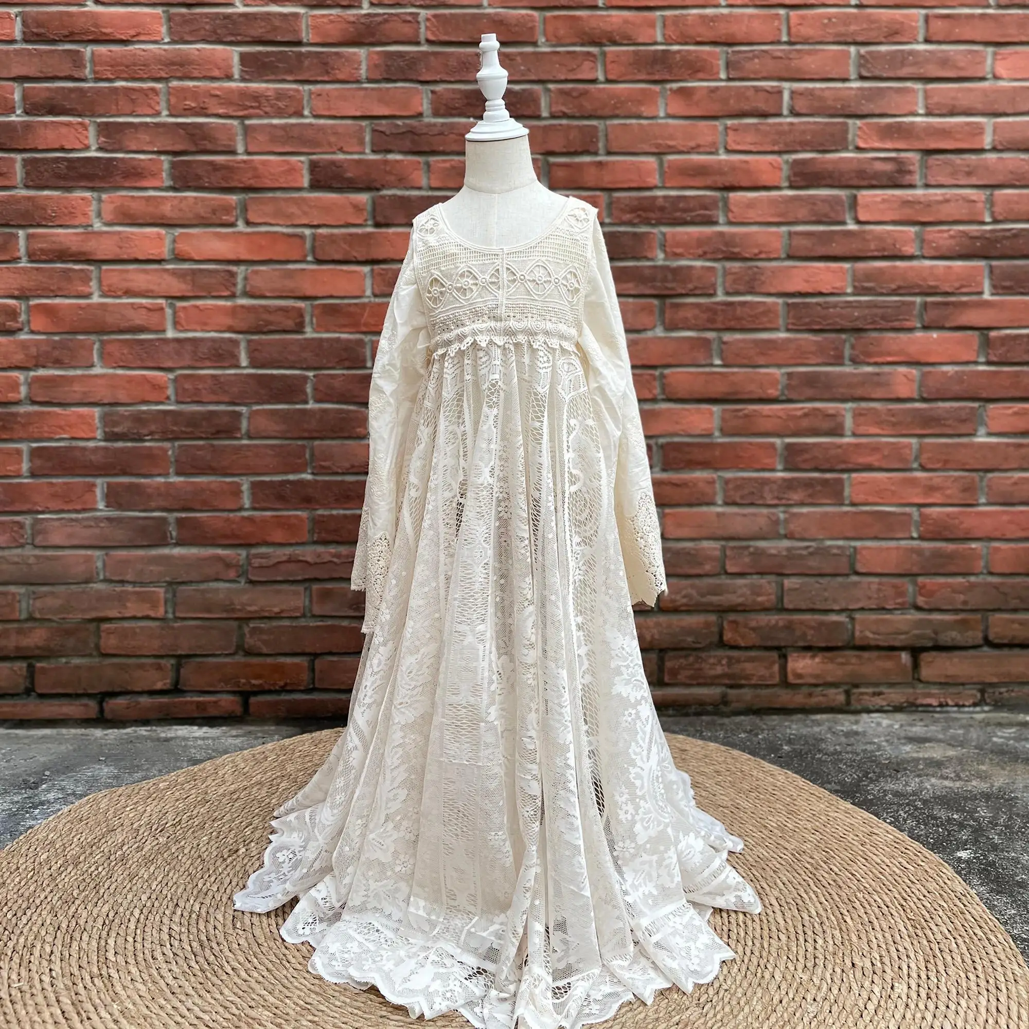 

Платье Don & Judy для девочек, кружевное платье в стиле бохо с длинными рукавами для подарка на день рождения, вечерние, одежда для фотосессии, платье для девочек