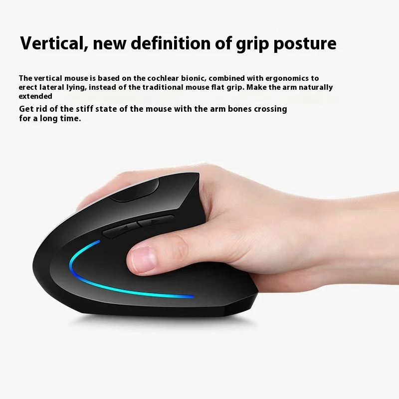 

H1 Vertical Mouse 2.4g Wireless Usb Gaming Mouse 2400dpi Ergonomic Cool Comfortable Quiet Mouse