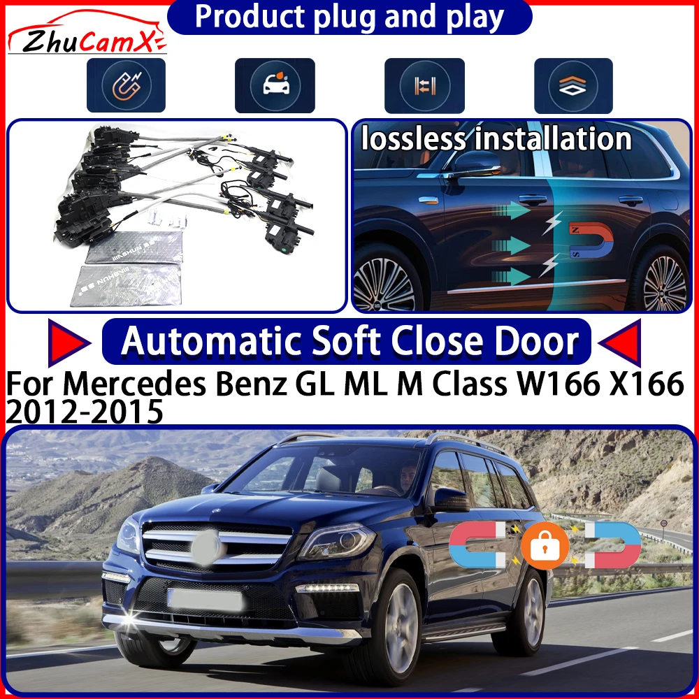 Door Lock Actuator for Mercedes Benz GL ML M Class W166 X166 2012-2015 Soft Close Door Kit Power Latch System Auto Door Easy