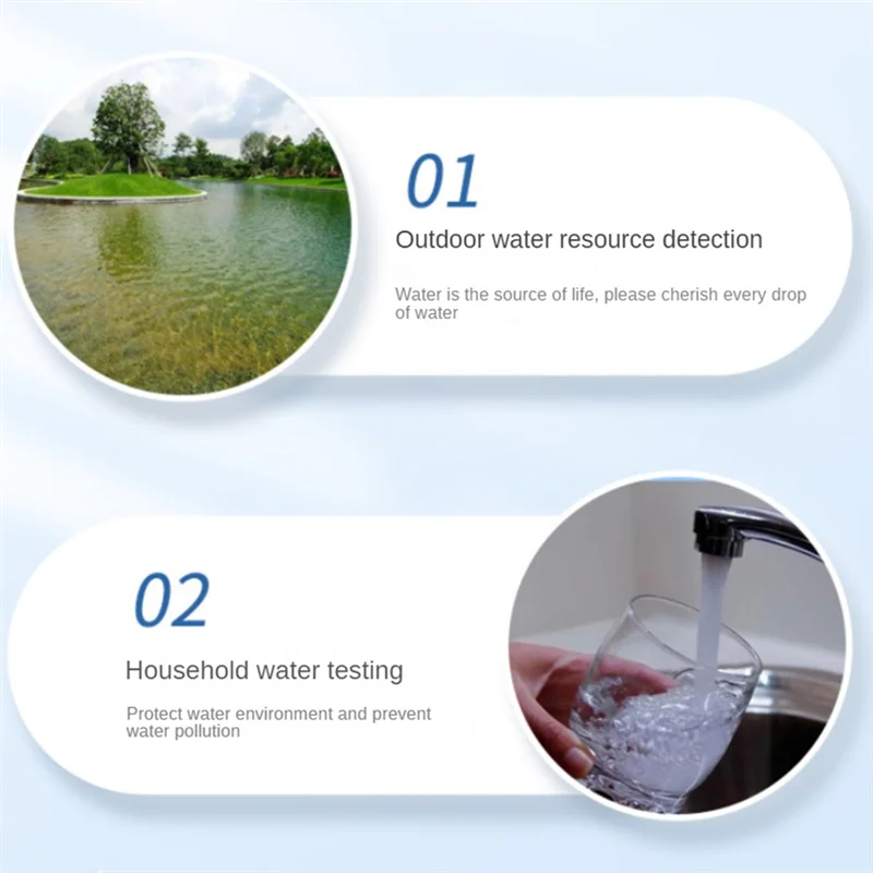 A26F-طقم اختبار المياه 100 شرائط اختبار المياه المنزلية للبئر والصنبور طقم اختبار اختبارات ل PH ، الكلور ، نيتريت الرصاص والمزيد