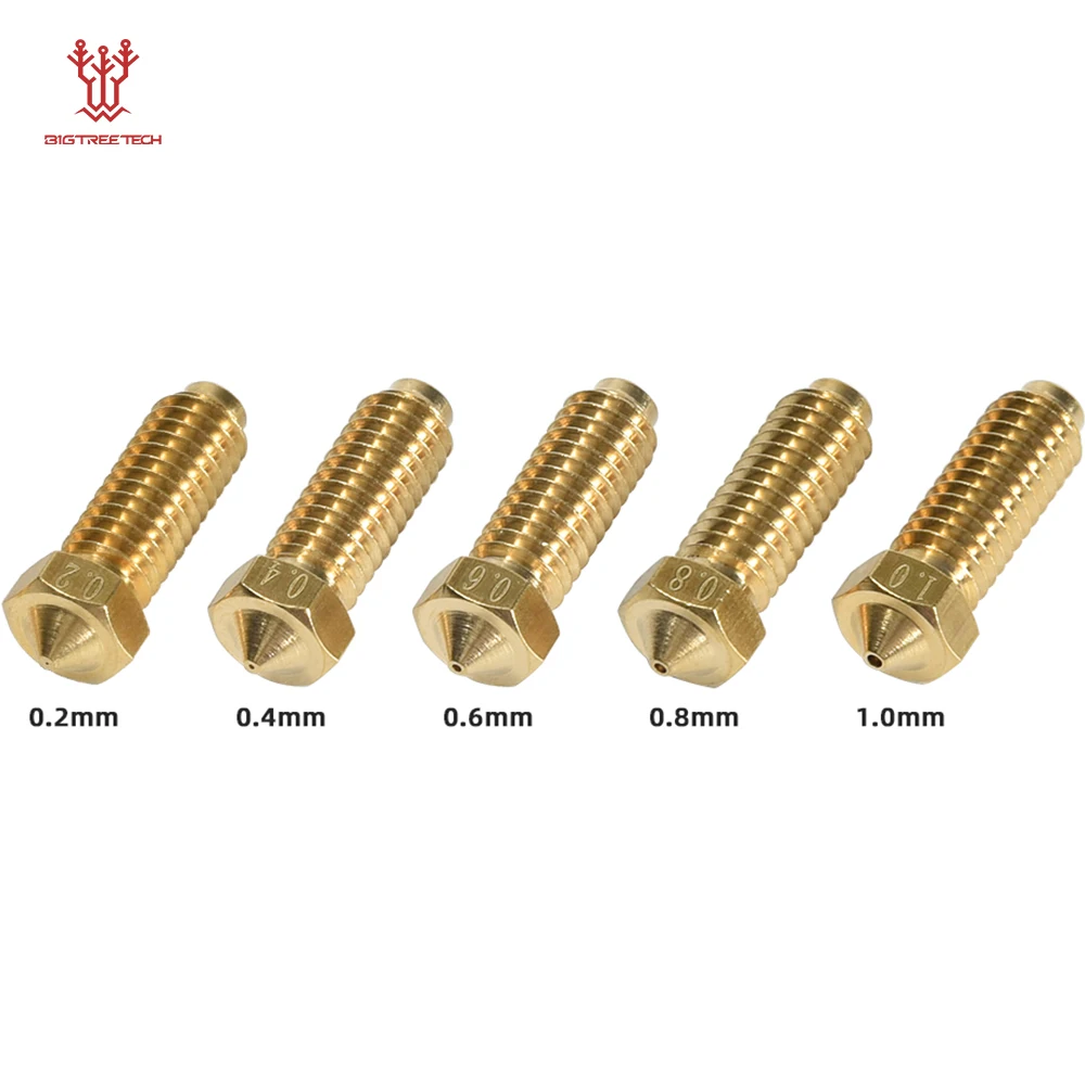 BIGTREETECH Threaded Nozzle Brass High Flow 0.2 0.4 0.6 0.8 1.0mm Upgrade For 1.75 Filament Anycubic Kobra 2 Hotend Extruder