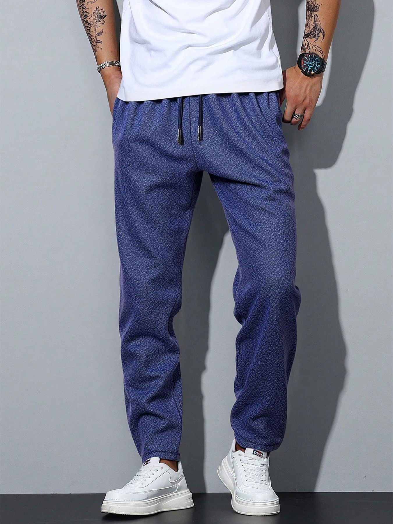 Men's Sweatpants Spring and Autumn Casual Sport Jogger Pants Men Drawstring Solid Color Trousers Daily Jogging Pants S-XXL