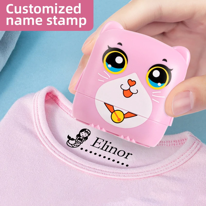 

Персонализированный студенческий штамп-печать, набор для гравировки индивидуального имени для школы, водонепроницаемый подарок для путешествий с невыцветающими чернилами для школы