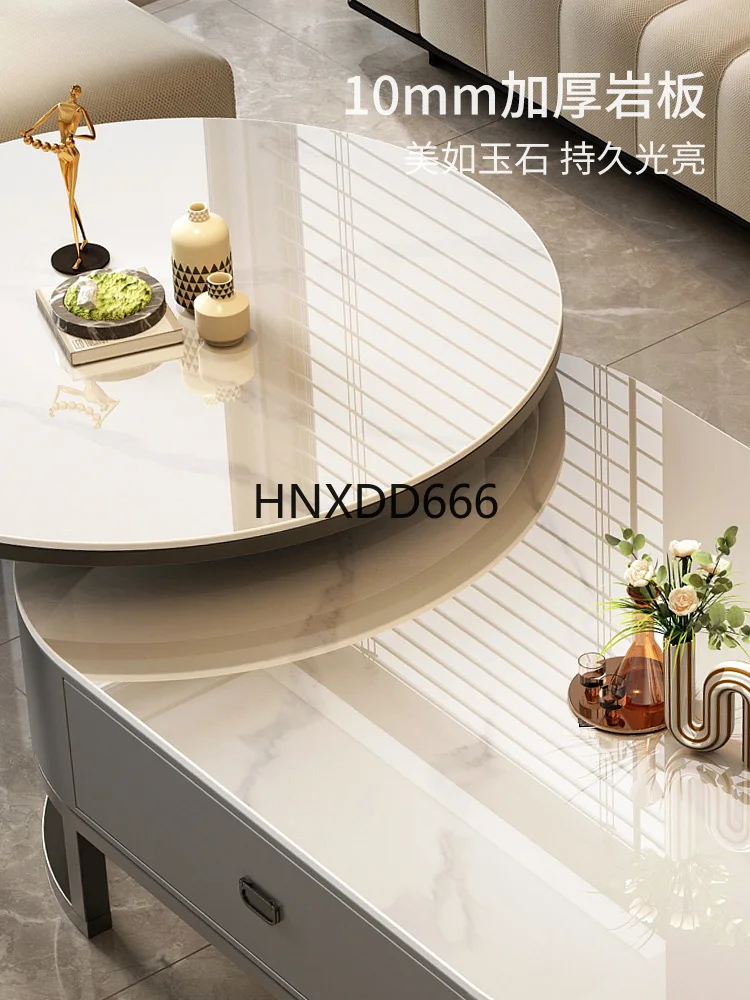 خزانة تلفزيون من البلاط الصخري لغرفة المعيشة، مجموعة طاولة القهوة الصغيرة