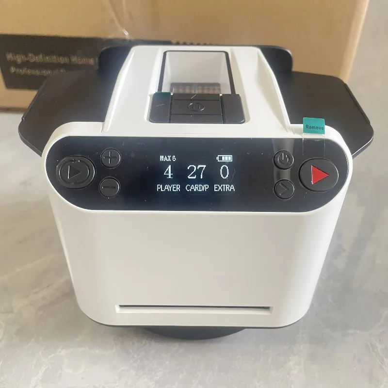 Automatic USB charging ABS 360 degree rotary shuffler with 4 card buttons