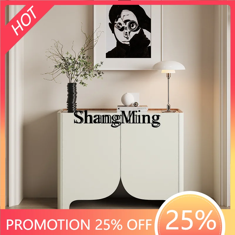 

ZYYEntrance Cabinet Light Luxury Modern Rock Slab Dining Side Minimalist Living Room Decorative Cabinet Shoe Cabinet Integrated