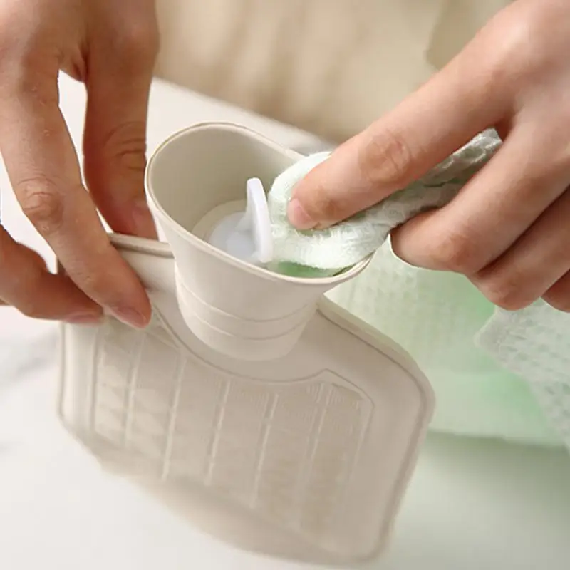 Bouillotte avec sac à eau chaude, chauffe-mains, manchon de dessin animé perfect recouvert, extérieur, camping, voyage, 400ml