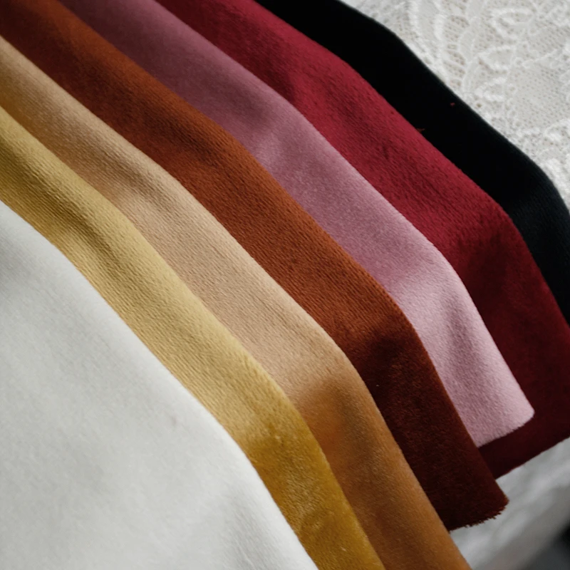 140x50cm Milk Silky Autumn Winter Velour Fabric Vintage Dress Clothing Material Curtain Shooting Background Sewing Cloth