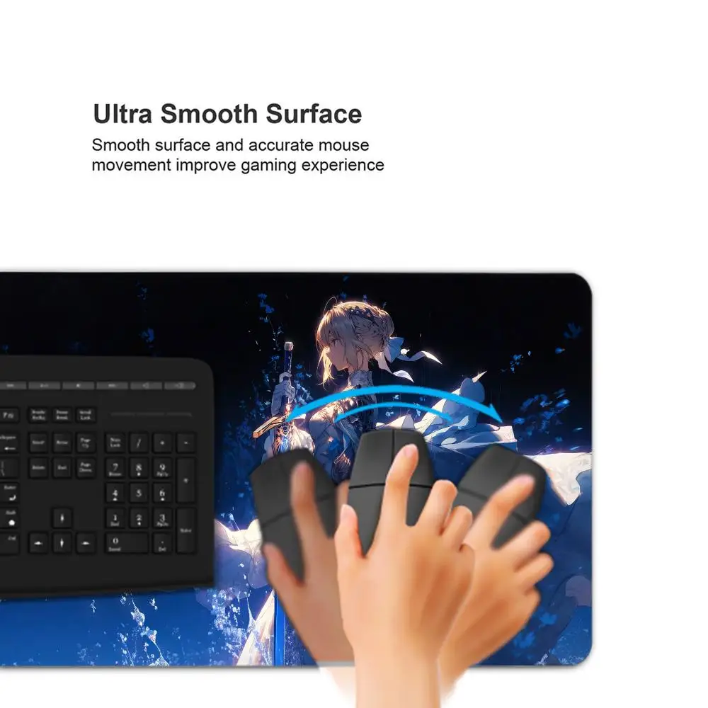 Mousepad Anime Fate Saber Alter Keyboard Pad Mat Laptop Office Carpe Accessory XL Computer PC Gaming Mouse Pads Large Gamer Mats