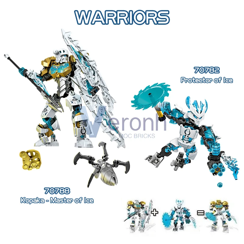 Protector Series Bionicle Warriors Collection Building Blocks Onua Kopaka Tahu Master Anime Action Figures Bricks Toy Kid Gift