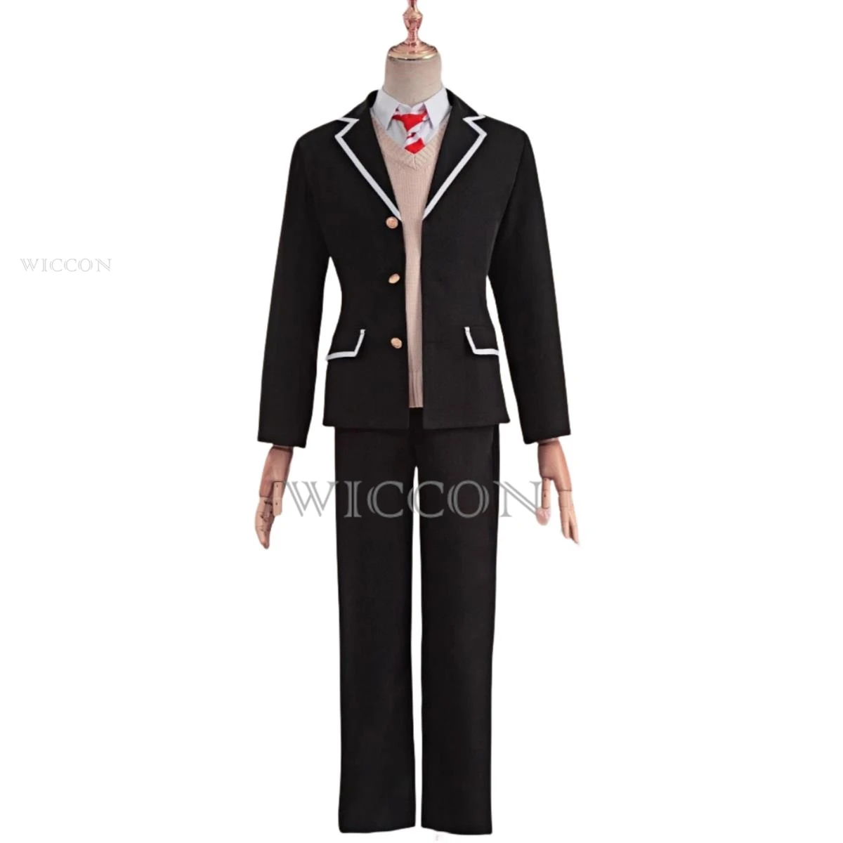 Anime Love Chunibyo & Other Delusions Togashi Yuuta Cosplay Costume Wig Japanese Black School Uniforms Coat Man Campus Suit