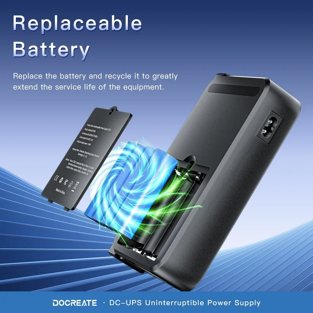 36W DC UPS Backup Power Supply For Router Cellphone Modem 5V/9V/12V/24V Output NO Battery EU/US Plug Uninterrupted Switching image 5