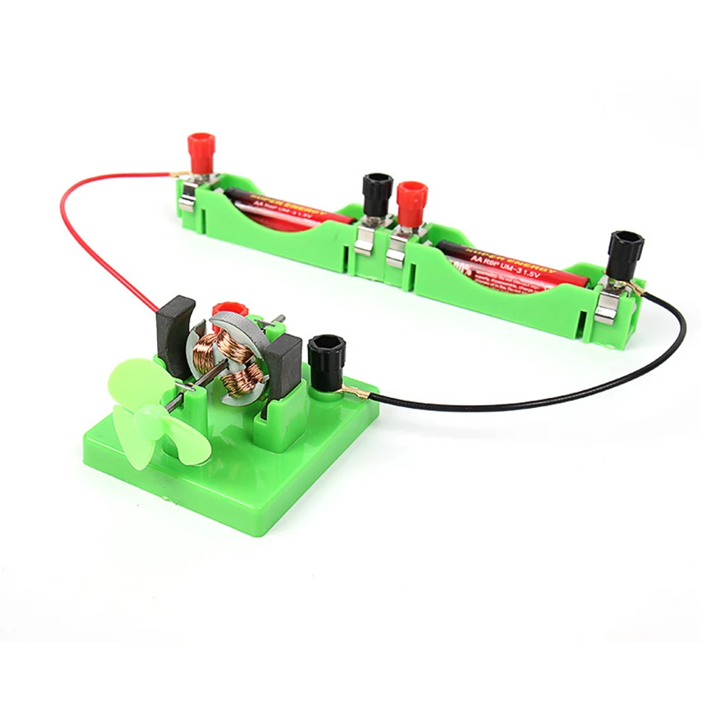 نموذج محرك مباشر مباشر مع مروحة تجربة الدائرة المادية أداة طفل التعليم الإدراك التدريب العملي على القدرة اللعب