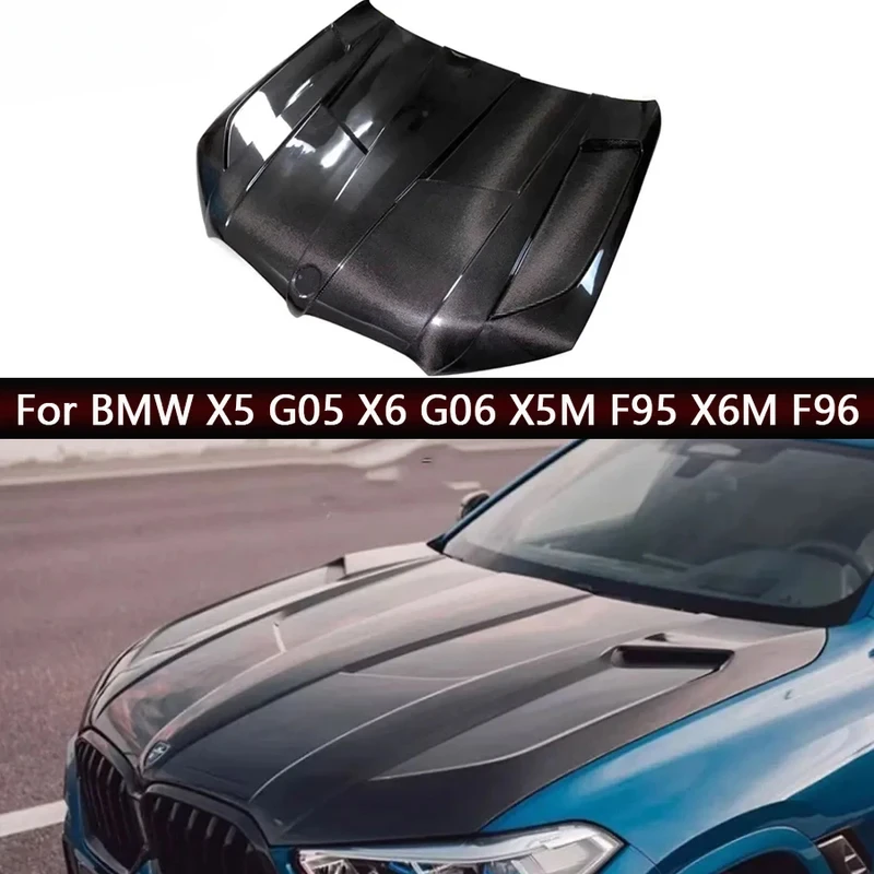 

For BMW X5M F95 X6M F96 2019+ LD Style Carbon Fiber Hood Engine Cover Hood Car Front Bumper Hood Bonnet Cover Body Kit