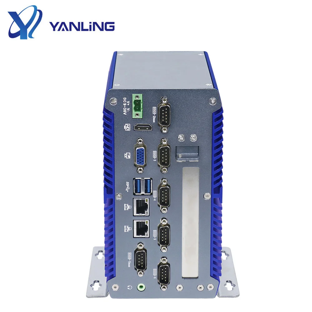 Yanling High Quality Fanless Industrial Computer With CPU Core Board Optional Support 9~36V Wide Voltage