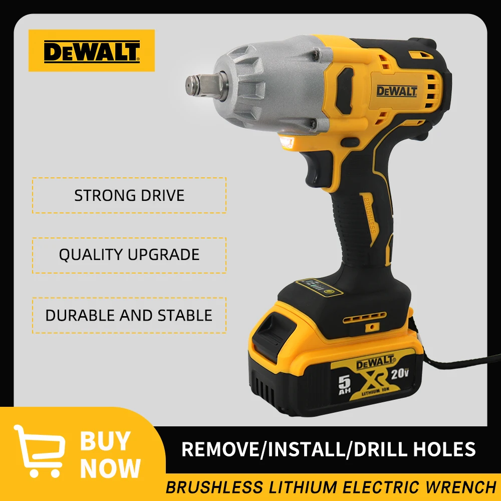 Dewalt Impact Wrench Brushless Cordless 700N.M High Torque Detachable Tire Electric Tools Household For 20V Dewalt battery