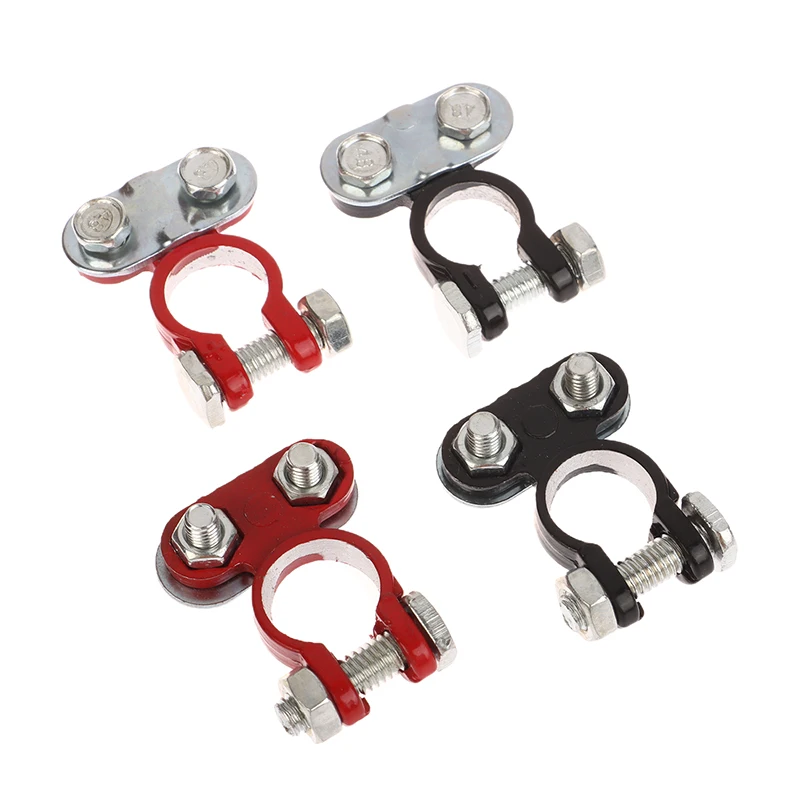 Car Battery Terminal 12V 24V Clamp Pile Head Connector Pole Post Heavy-duty Clamp Clip Terminal Pile Head for Auto Boat Truck