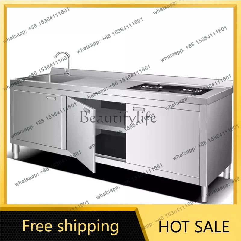 PG Modern Minimalist Stainless Steel Cabinets Nordic Creative Dining Room Sink Cabinet Wash Basin Balcony Home Furniture FYKC