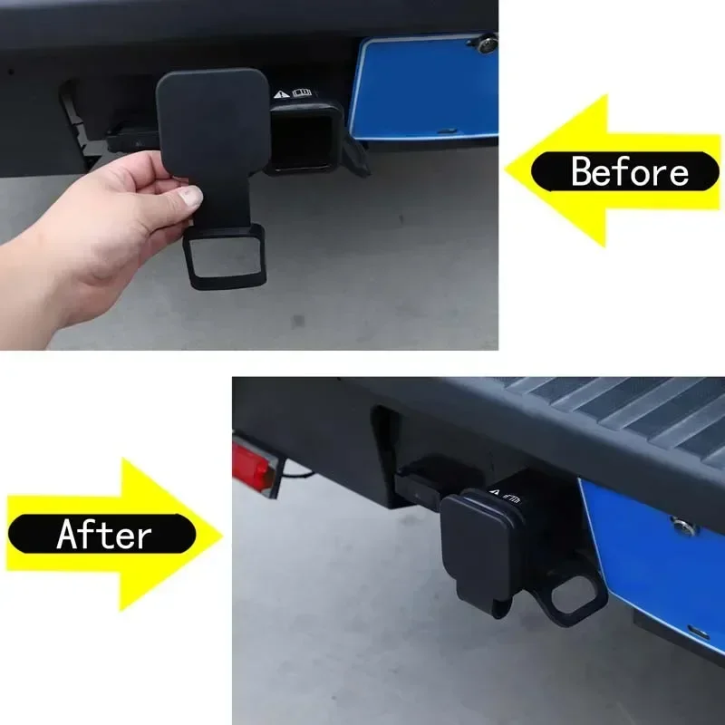 For 2022+ Ford Maverick Black Car Styling Car Towing Hitch Covers Trailer Hook Dust-Proof Plug Car Exterior Accessories