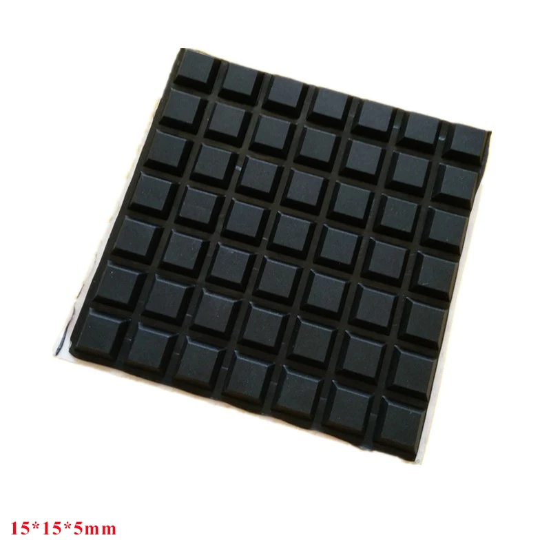 98Pcs 15x15x5mm Silicone Rubber Feet Pads Trapezoid Self Adhesive Bumper Cabinet Stopper Shock Absorber Furniture RUBBER PAD