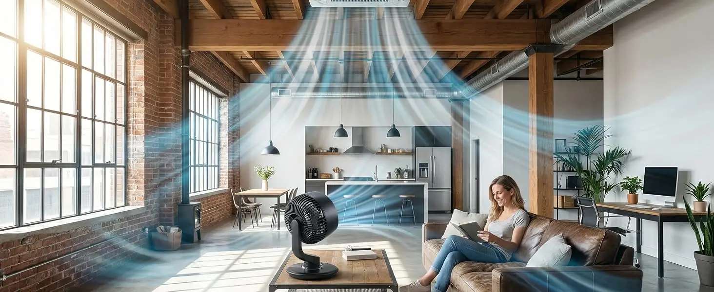 Rechargeable Desk Fan with 120° Oscillation and 90° Tilt — detail 9